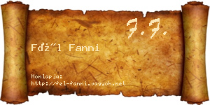 Fél Fanni névjegykártya