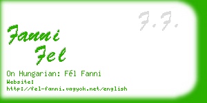fanni fel business card