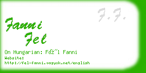 fanni fel business card